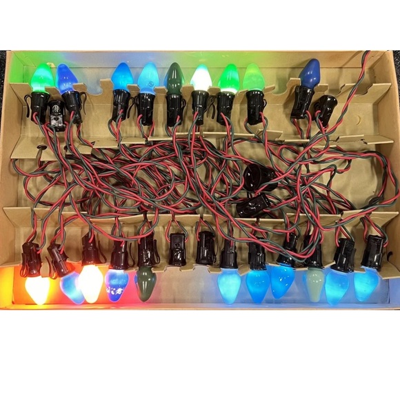 Vintage Royalites Christmas Tree Light Streamer String Set with Box 2 Sets - Picture 3 of 13